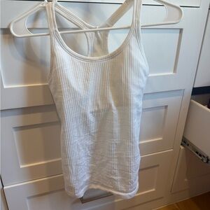 Ebb LULU White Ribbed Tank Top